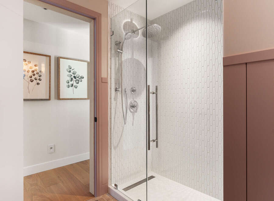 Step into a spa-like oasis with this stunning bathroom.