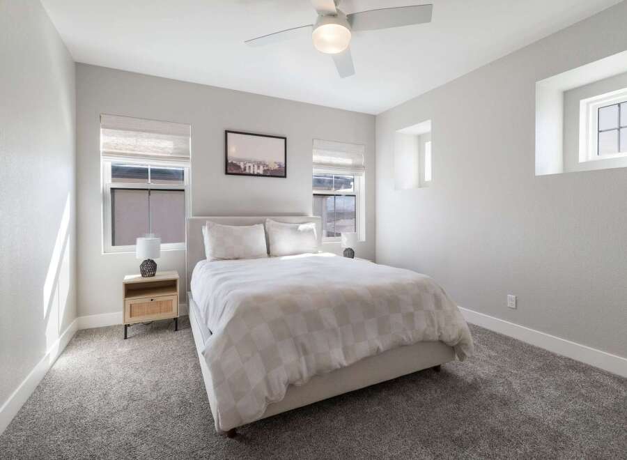 Step into a serene bedroom retreat.