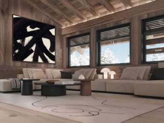 Experience the epitome of luxury living in this stunning property, featuring a spacious and inviting living area.