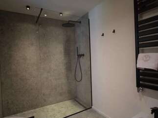 Step into luxury with this modern bathroom design.