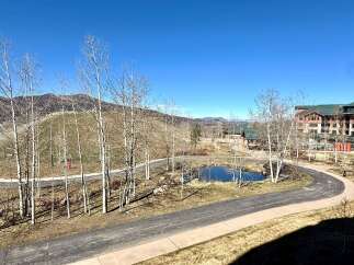 Enjoy the serene beauty of this property, featuring a picturesque pond and winding pathways.