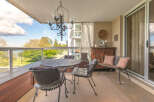 Enjoy breathtaking views from this stunning balcony, perfect for relaxing or entertaining.