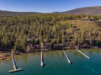 Discover waterfront luxury at this stunning property, featuring private docks and breathtaking views.