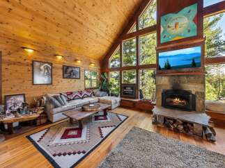 Experience the ultimate in rustic luxury with this stunning cabin retreat.