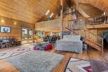Step into rustic luxury in this stunning cabin-style home.