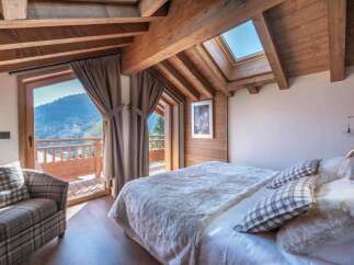 Experience the ultimate in mountain living with this stunning bedroom.