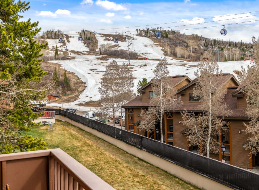 This stunning property offers breathtaking views of the ski slopes, perfect for winter enthusiasts.