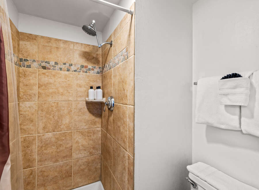 Step into a beautifully designed bathroom featuring a stylish shower with elegant tile work.