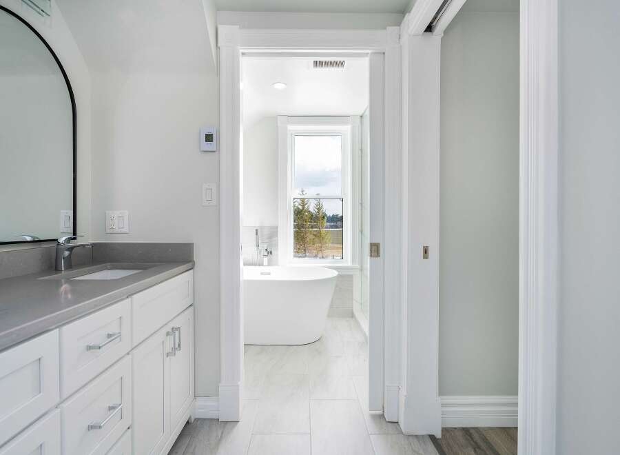 Step into a luxurious bathroom retreat.