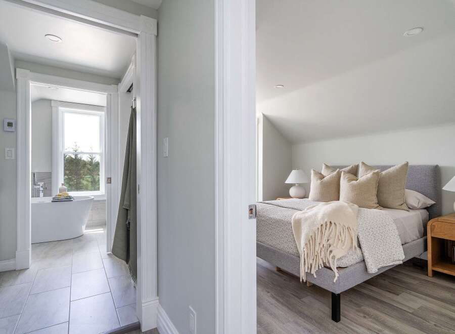 Step into luxury with this stunning property, featuring a beautifully designed bedroom and a spa-like bathroom.