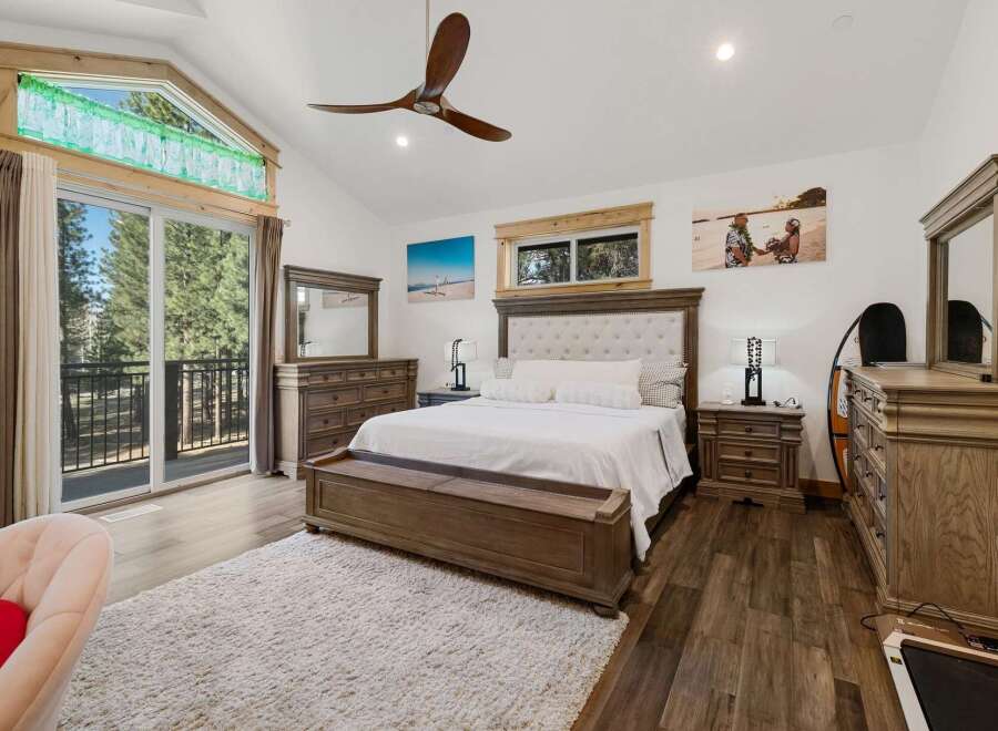 Step into luxury in this stunning bedroom, featuring a spacious layout and elegant design.
