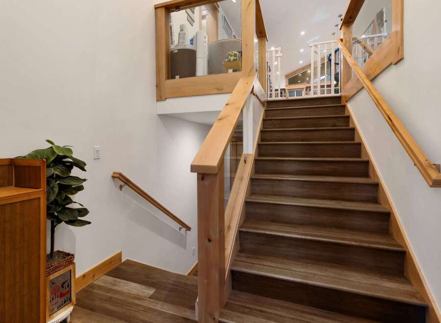 This stunning property boasts a beautifully designed staircase, perfect for making a grand entrance.