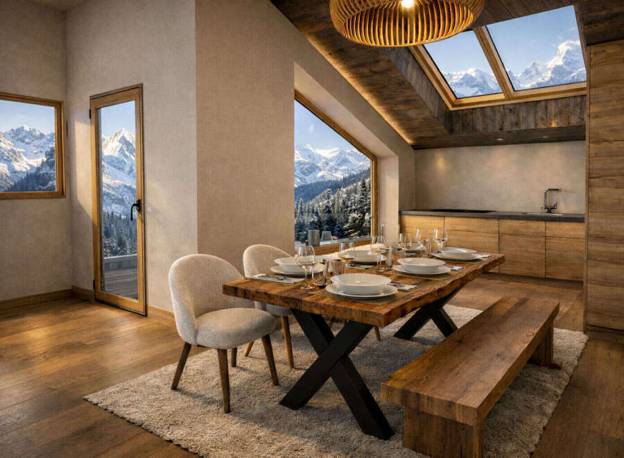 Experience luxury living with breathtaking mountain views in this stunning property.