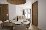 Step into this elegant dining space, perfect for hosting memorable gatherings.