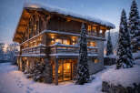 Experience the epitome of luxury living in this stunning chalet nestled in a winter wonderland.