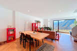 This stunning property boasts a modern interior with a bright and airy living space.