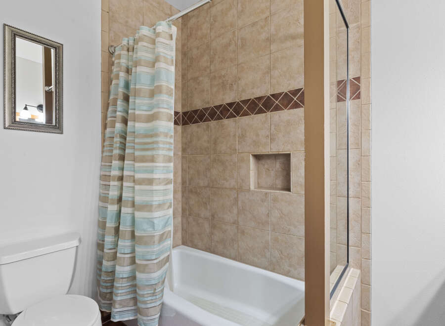 This bathroom features a clean and modern design with neutral tones.