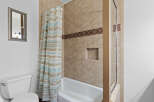 This bathroom features a clean and modern design with neutral tones.
