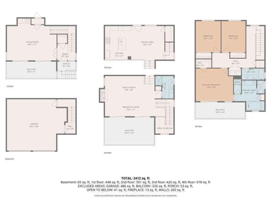 Discover this stunning multi-story home with a total of 2412 sq.