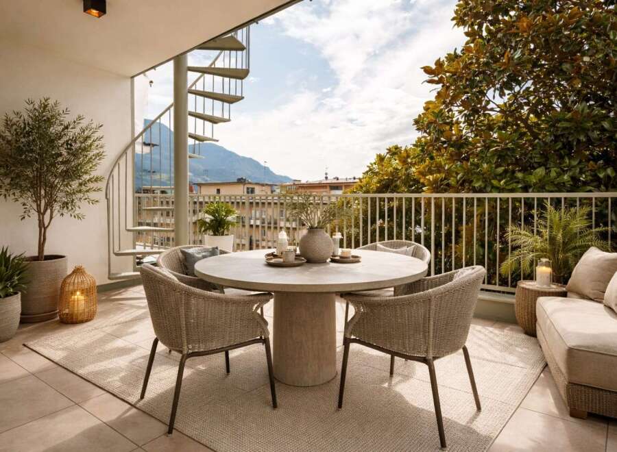 Enjoy breathtaking views from this stunning outdoor space, perfect for relaxation and entertaining.