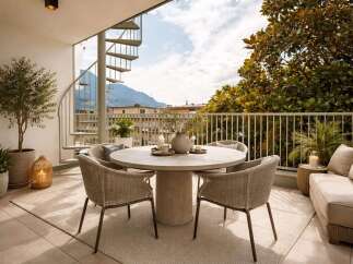 Enjoy breathtaking views from this stunning outdoor space, perfect for relaxation and entertaining.