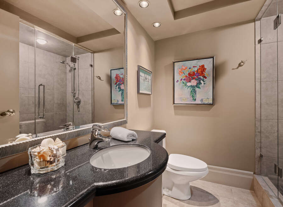 Step into luxury with this beautifully designed bathroom.