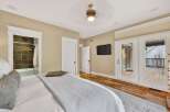 This stunning bedroom boasts a luxurious and inviting atmosphere, perfect for relaxation.