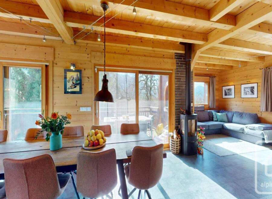 Experience the warmth of this stunning wooden cabin, perfect for a cozy retreat.