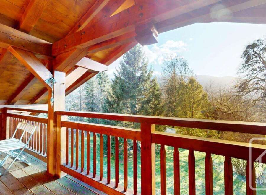 Enjoy breathtaking views from this charming balcony.