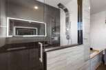Step into luxury with this stunning bathroom! Featuring a sleek glass shower enclosure, modern fixtures, and elegant tile work, this space is designed for ultimate relaxation.