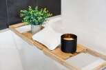 Indulge in relaxation with this luxurious bathroom setup.