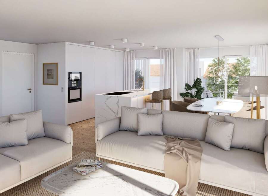 Experience modern luxury in this stunning property, featuring an open-concept living space with a gourmet kitchen and elegant dining area.