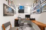 This stylish home office offers a productive and inspiring workspace.