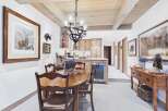 This stunning property boasts a beautifully designed dining area, perfect for hosting gatherings.