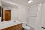 Step into this inviting bathroom, featuring a clean and bright design.