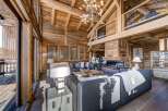 Experience rustic luxury in this stunning wooden chalet.