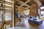 Experience rustic luxury in this stunning wooden chalet.