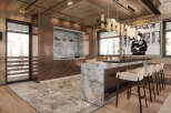 This stunning kitchen boasts a luxurious design with high-end finishes.