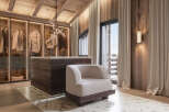 Step into luxury with this stunning walk-in closet, a perfect blend of style and functionality.