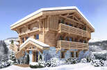 Experience the epitome of alpine luxury in this stunning wooden chalet.