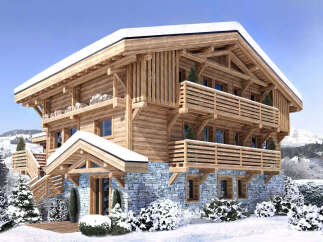 Experience the epitome of alpine luxury in this stunning wooden chalet.