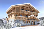 This stunning chalet-style home offers a luxurious retreat in a picturesque winter setting.