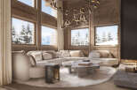 Experience the epitome of luxury living in this stunning chalet, boasting breathtaking views of snow-capped mountains.
