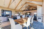Experience luxury living in this stunning property featuring a spacious dining area.