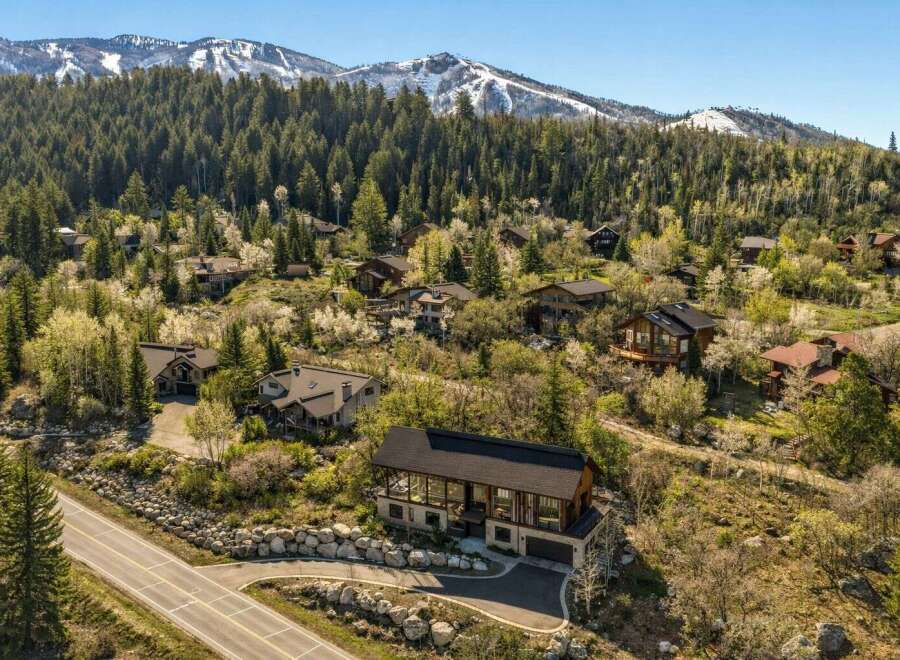 Nestled amidst the stunning mountain landscape, this luxurious property offers unparalleled privacy and breathtaking views.