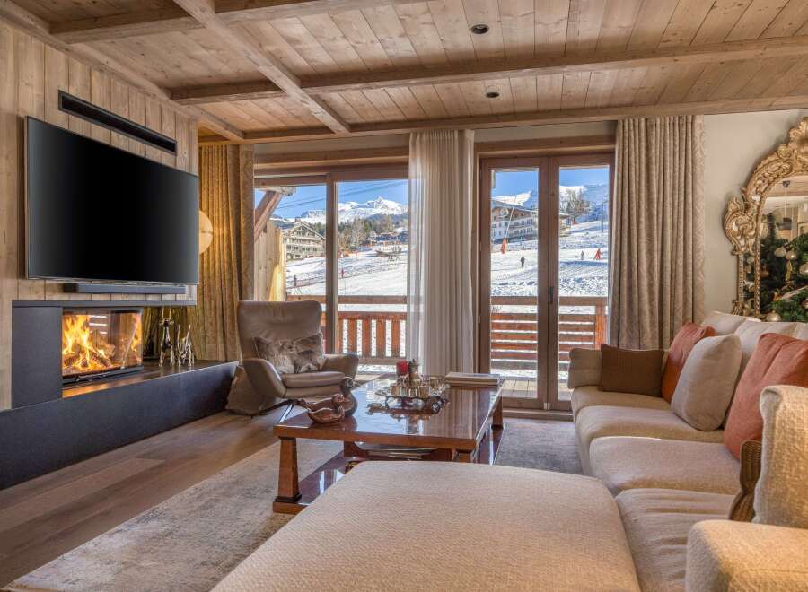 Experience the epitome of luxury living in this stunning chalet, boasting breathtaking mountain views.