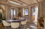 Step into a world of alpine elegance in this stunning dining room.