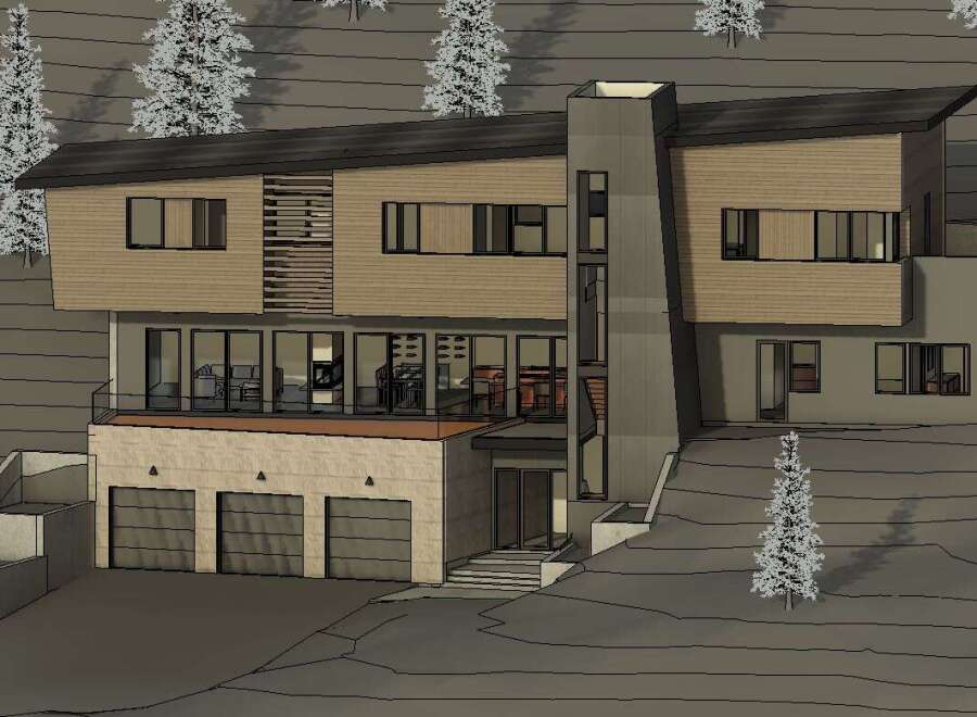 This stunning modern home offers a luxurious living experience with its sleek design and high-end finishes.