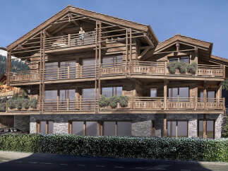 Experience luxury living in this stunning wooden chalet, boasting multiple levels of spacious balconies and a charming design.