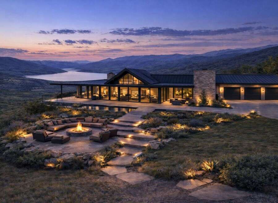 Experience luxury living in this stunning modern home with breathtaking views.